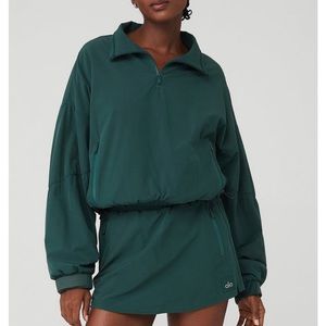 ALO Cropped Elevation Coverup Midnight Green Size Small